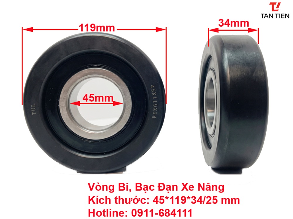 Vòng Bi Xe Nâng 45x119x34